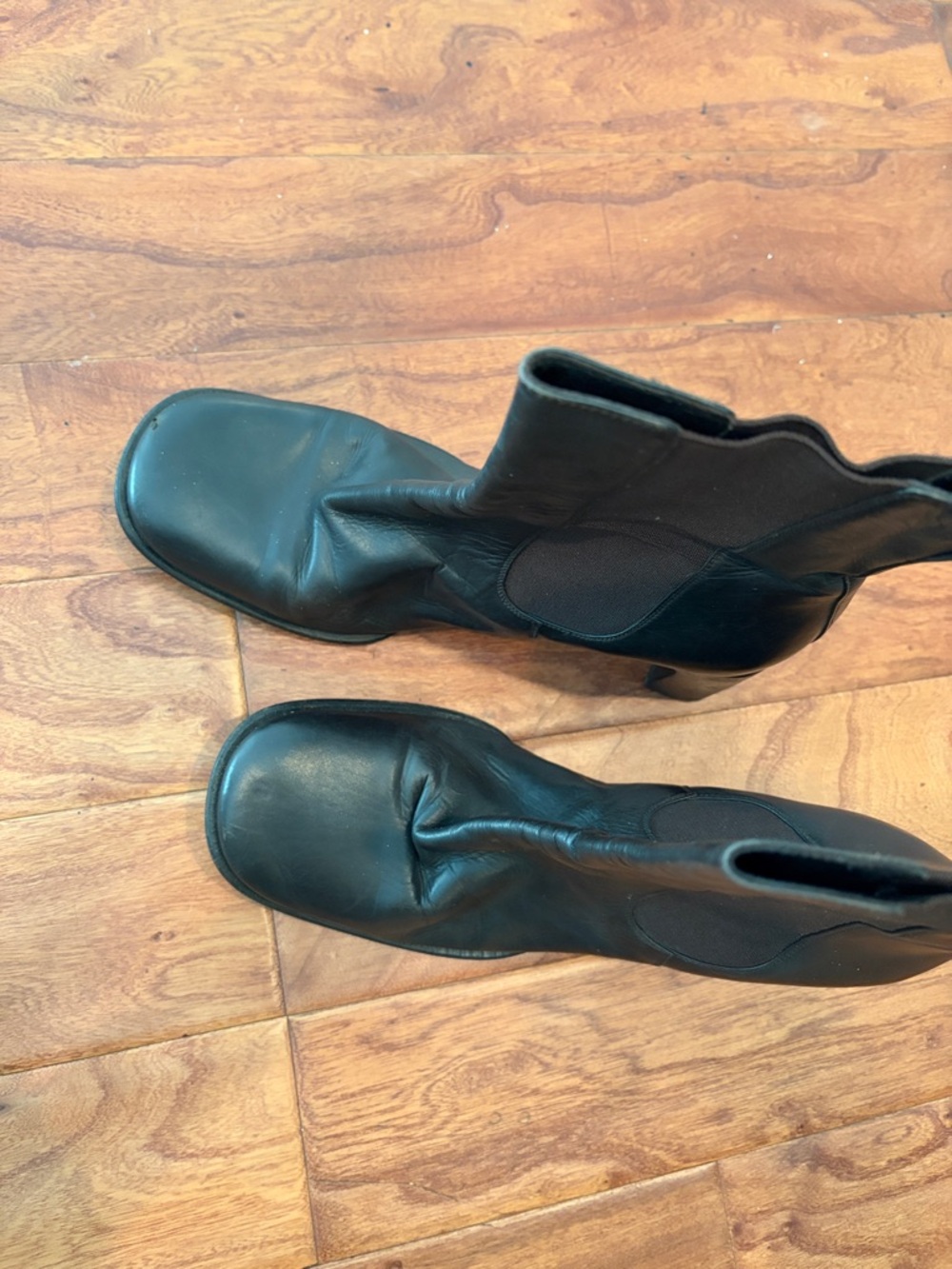 Authentic Gucci Vintage Brown Leather High Ankle Heeled Chelsea Boots Size 39.5 - Picture 5 of 11